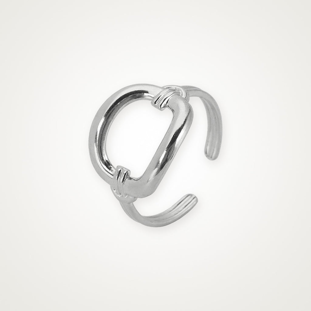 Anillo Eslabón grande plateado