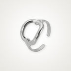 Anillo Eslabón grande plateado
