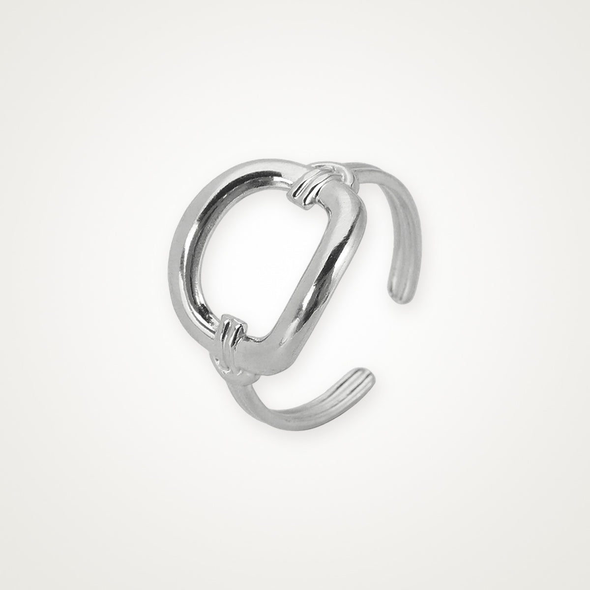 Anillo Eslabón grande plateado