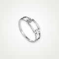 Anillo Eslabón plateado
