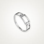 Anillo Eslabón plateado