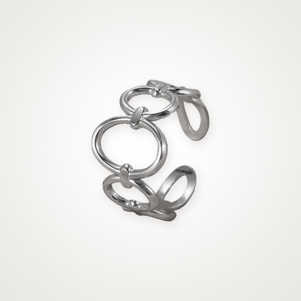 Anillo Eslabones abiertos plateado