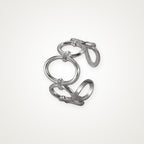 Anillo Eslabones abiertos plateado
