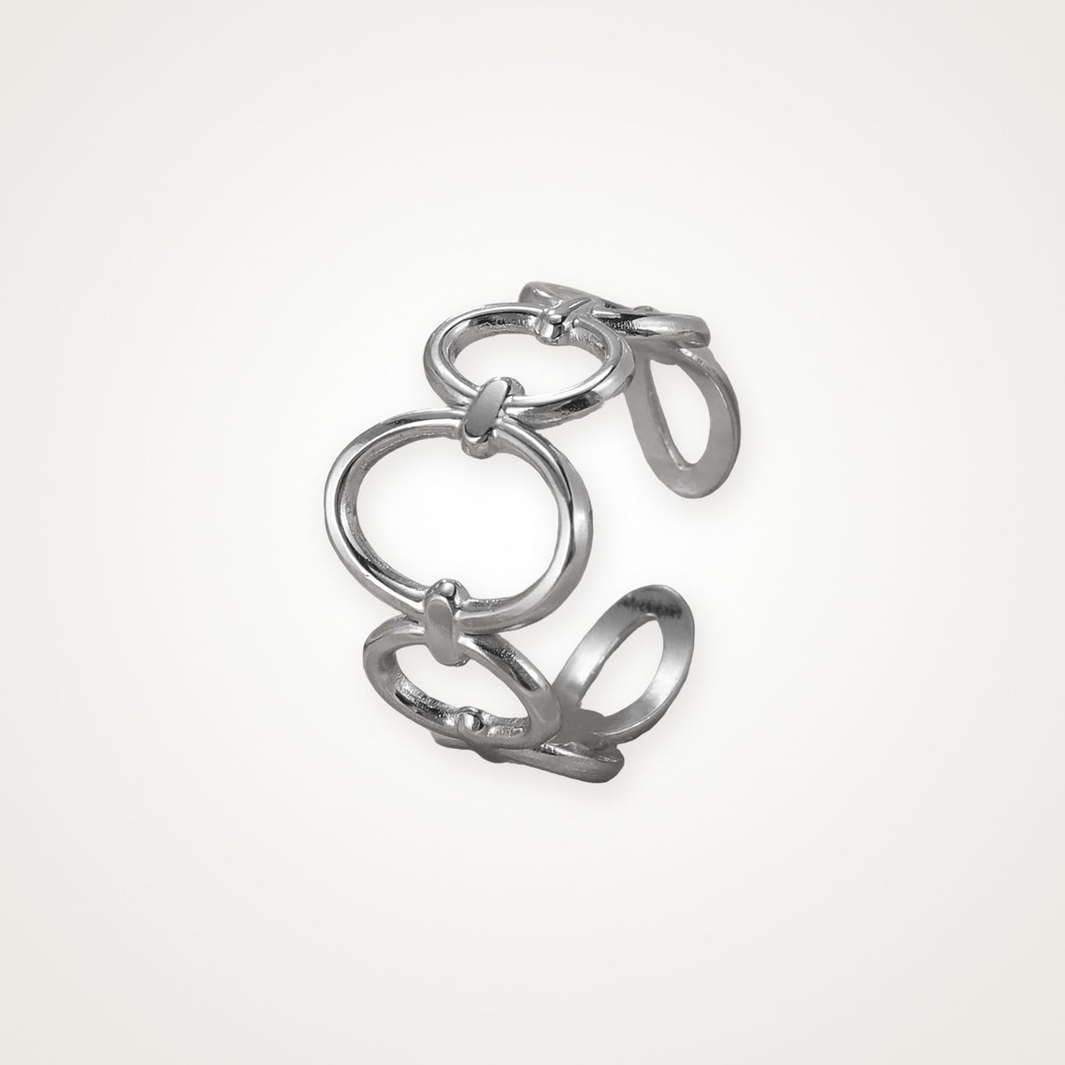 Anillo Eslabones abiertos plateado