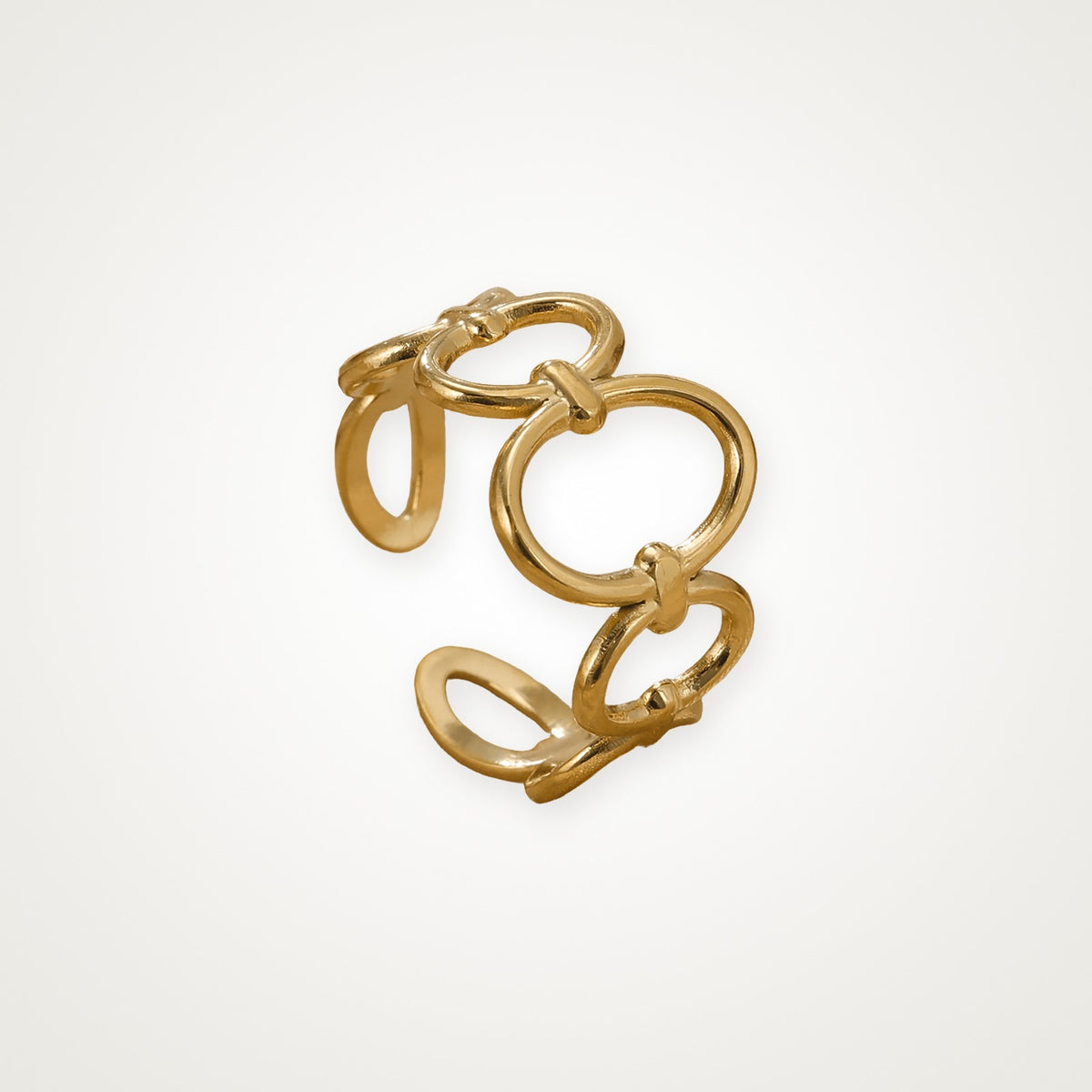 Anillo Eslabones abiertos dorado