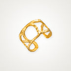 Anillo Eslabones martillados dorado