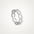 Anillo Eslabones ovalados plateado