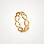Anillo Eslabones ovalados dorado
