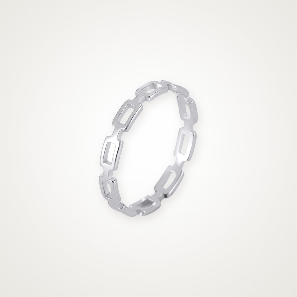 Anillo Eslabones plateado