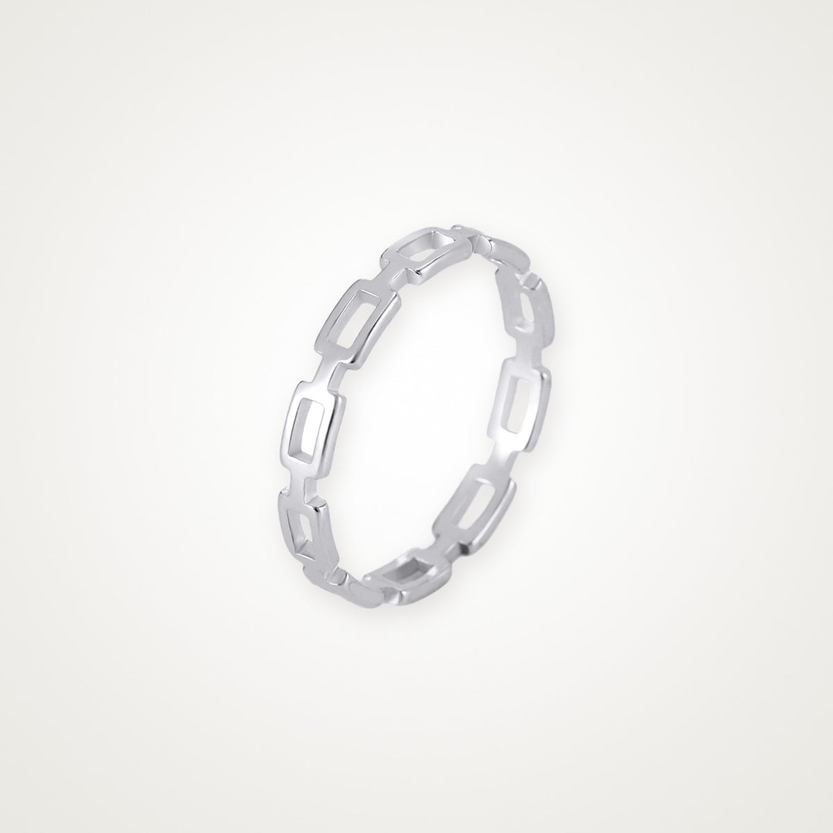 Anillo Eslabones plateado