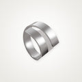 Anillo Espiral ancha plateado