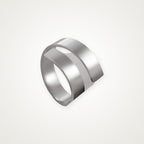 Anillo Espiral ancha plateado