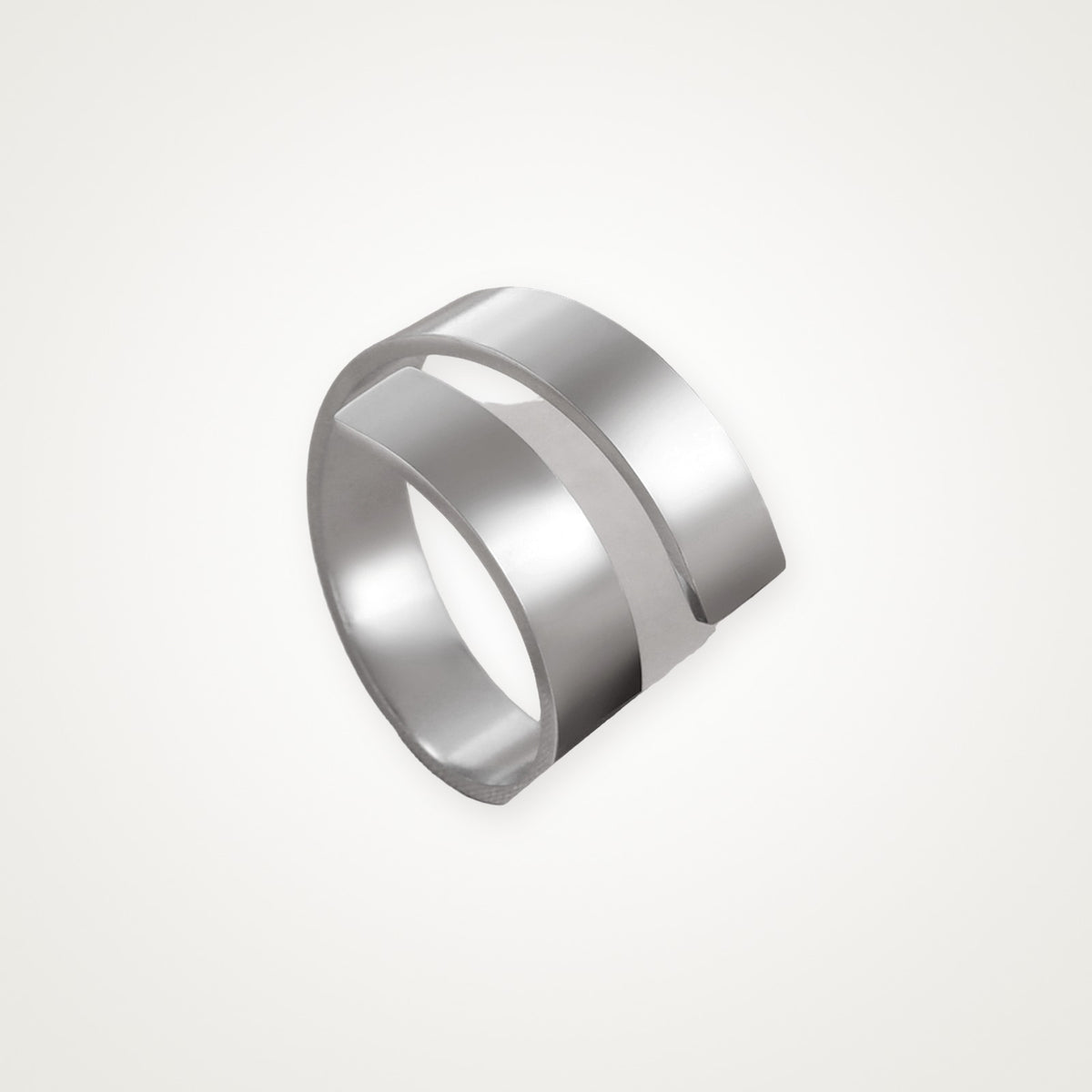 Anillo Espiral ancha plateado