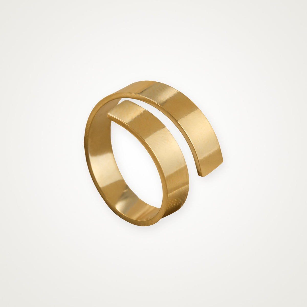 Anillo Espiral ancha dorado