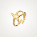 Anillo Estrella orgánica dorado