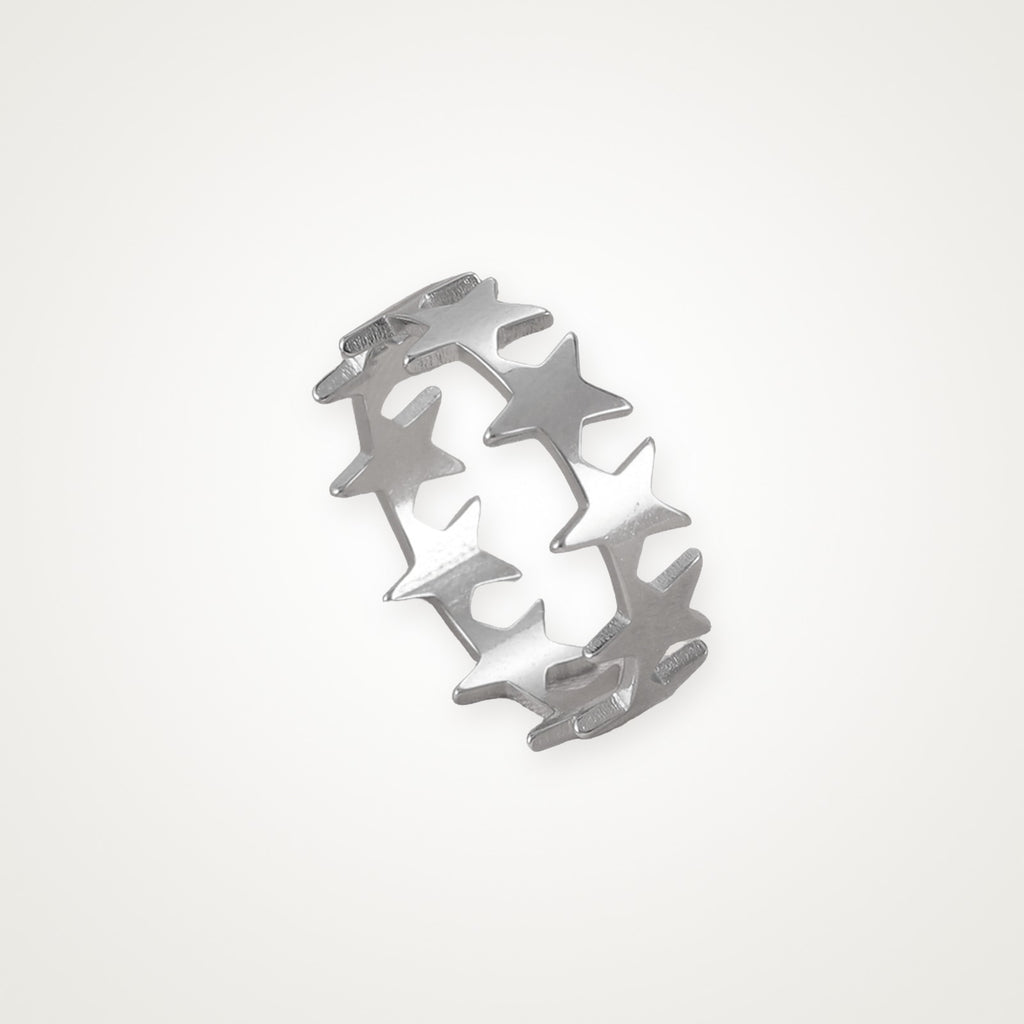 Anillo Estrellas plateado