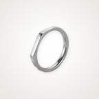 Anillo Facetado plateado