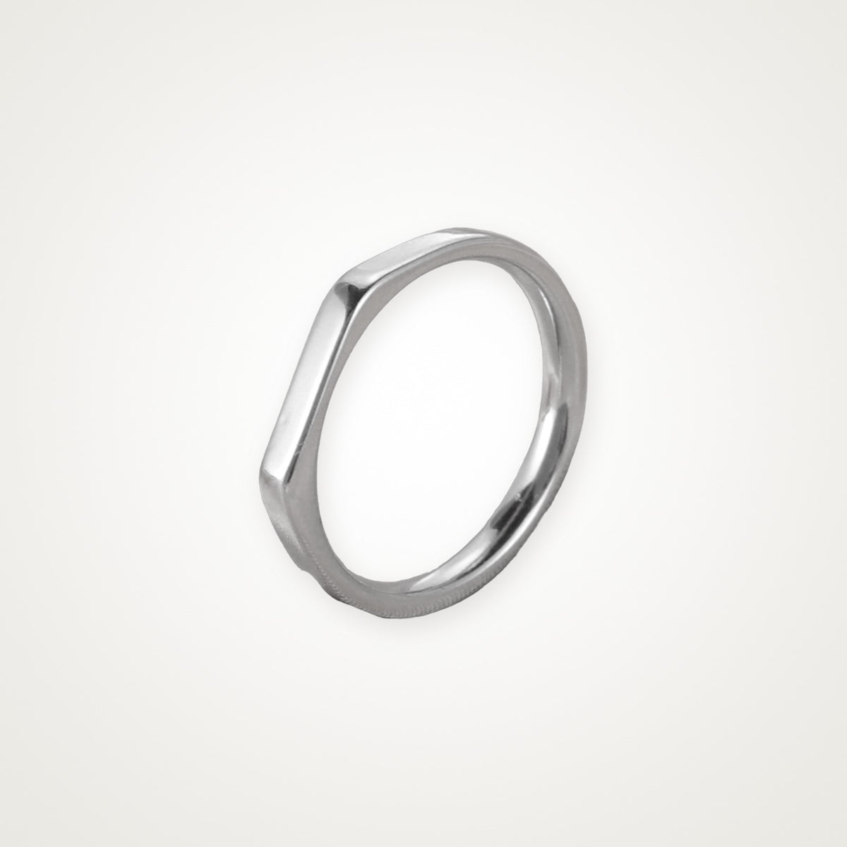 Anillo Facetado plateado