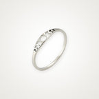 Anillo Fases de la luna plateado