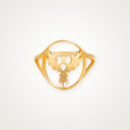 Anillo Fénix de alas abiertas dorado