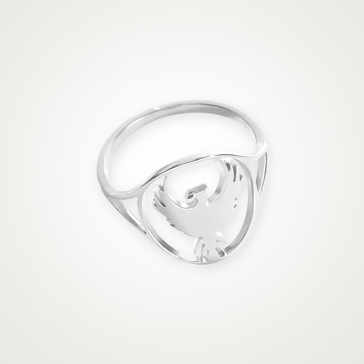 Anillo Fénix plateado