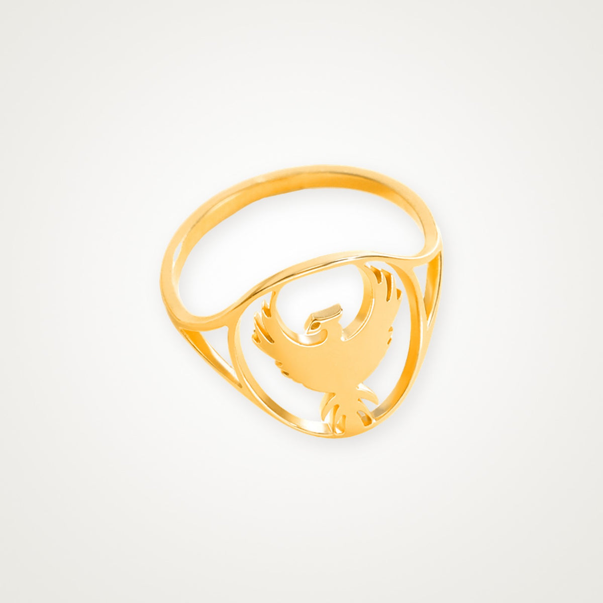 Anillo Fénix dorado