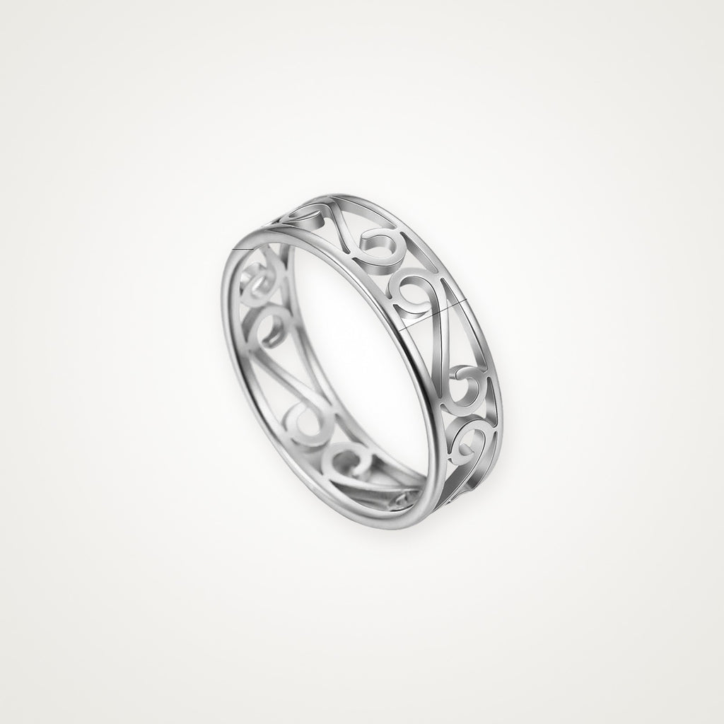 Anillo Filigrana clásica plateado