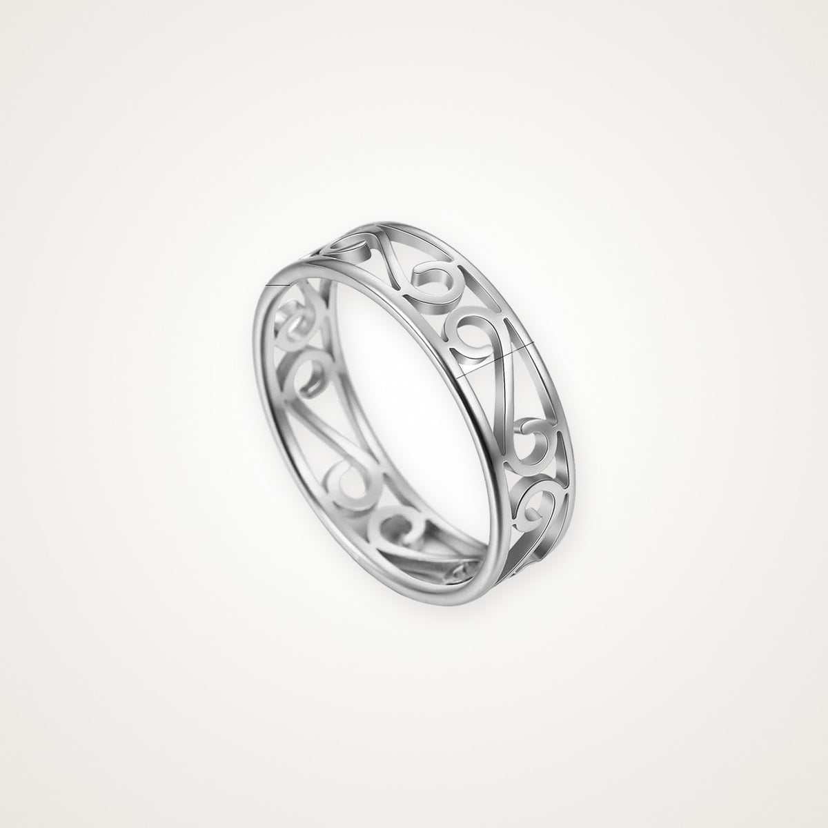 Anillo Filigrana clásica plateado