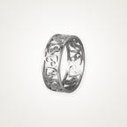 Anillo Filigrana de corazones plateado
