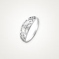 Anillo Filigrana de flores plateado