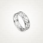 Anillo Filigrana de lazos plateado