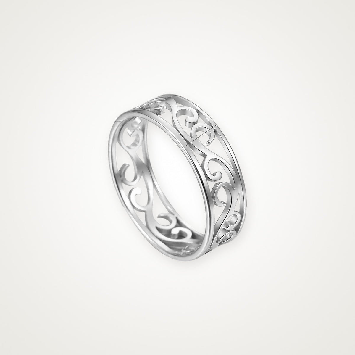 Anillo Filigrana de lazos plateado