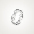 Anillo Filigrana de ondas plateado