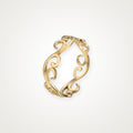 Anillo Filigrana de ondas dorado