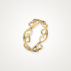 Anillo Filigrana de ondas dorado