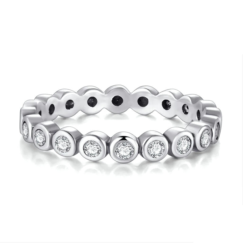 Anillo Fino con Zirconia de Color