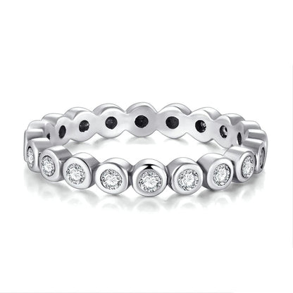Anillo Fino con Zirconia de Color