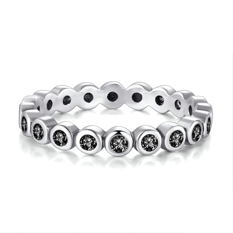 Anillo Fino con Zirconia de Color