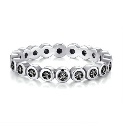 Anillo Fino con Zirconia de Color