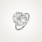 Anillo Flor de filigrana plateado