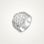 Anillo Flor de la vida plateado