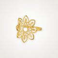 Anillo Flor de loto grande dorado
