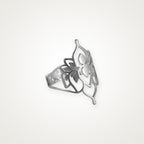 Anillo Flor de loto plateado