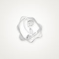 Anillo Flor de nacimiento plateado