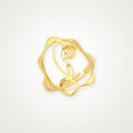 Anillo Flor de nacimiento dorado