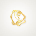 Anillo Flor de nacimiento dorado