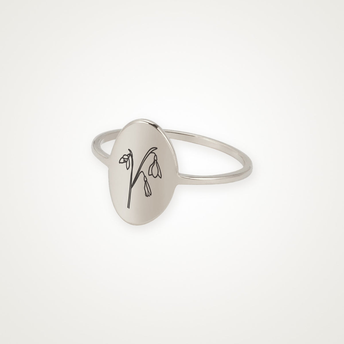 Anillo Flor de tu mes plateado