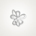 Anillo Flor plateado