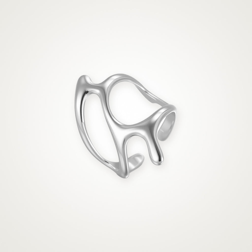 Anillo Fundido abierto plateado