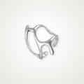Anillo Fundido abierto plateado